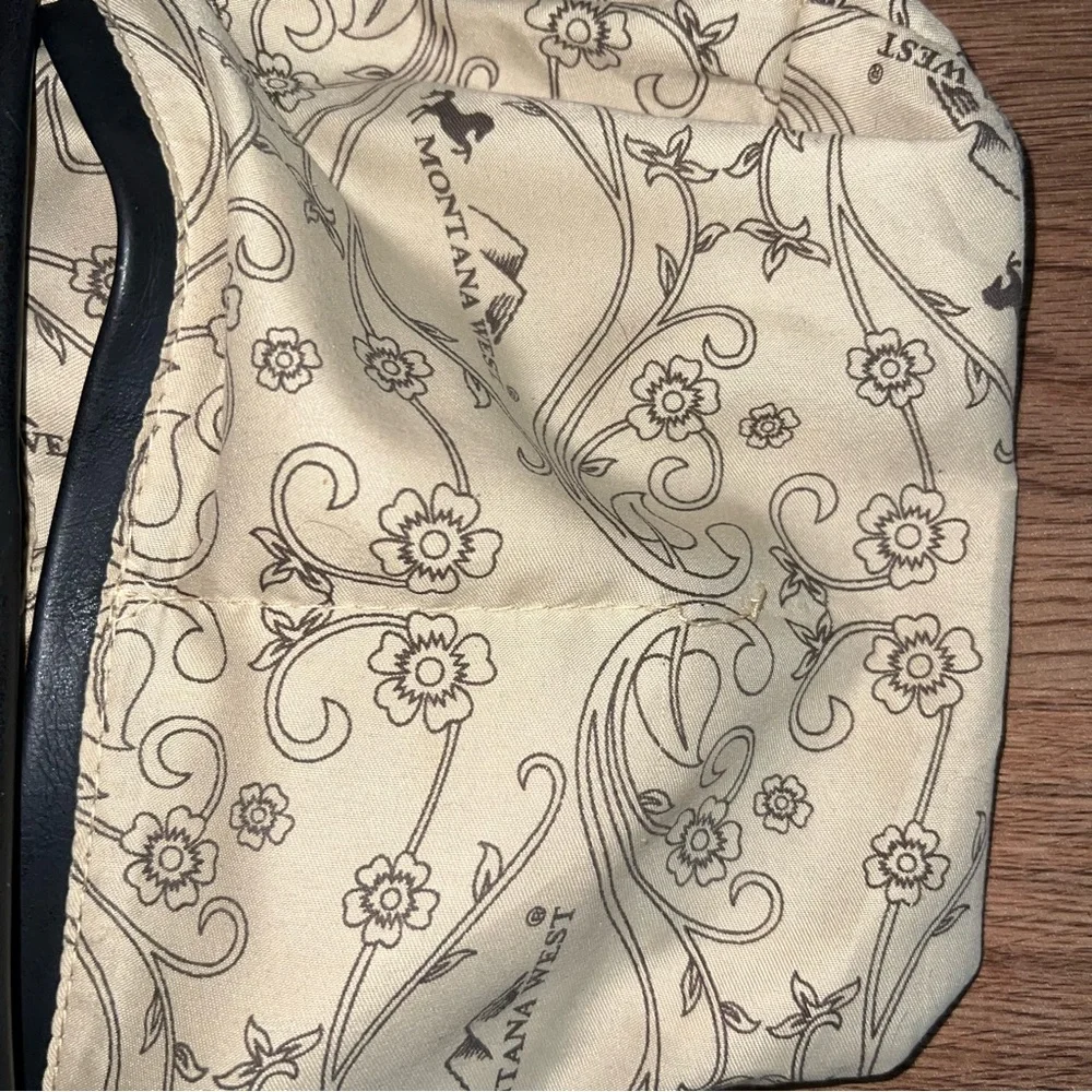 Montana West Black Embroidered Floral Crossbody Bag